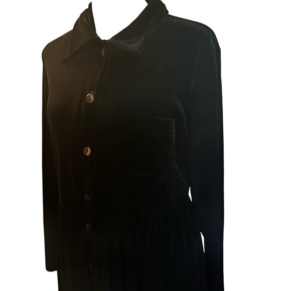 Studio Ease Petite 8P Woman Velvet Maxi Vintage Dress Y2K Gothic Cocktail Party - Picture 5 of 8